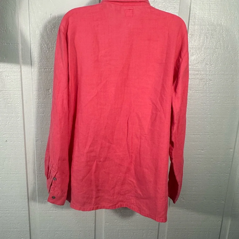 Lino by Chicos Women’s Pink Long Sleeve Button Down Top Size 2 (Large) EUC - Picture 5 of 8